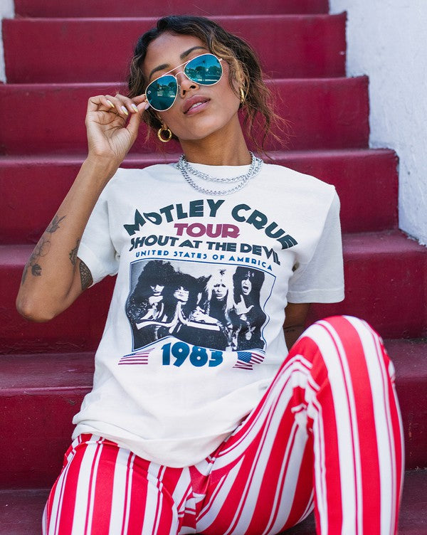 Motley Crue Vintage Tee in Off White
