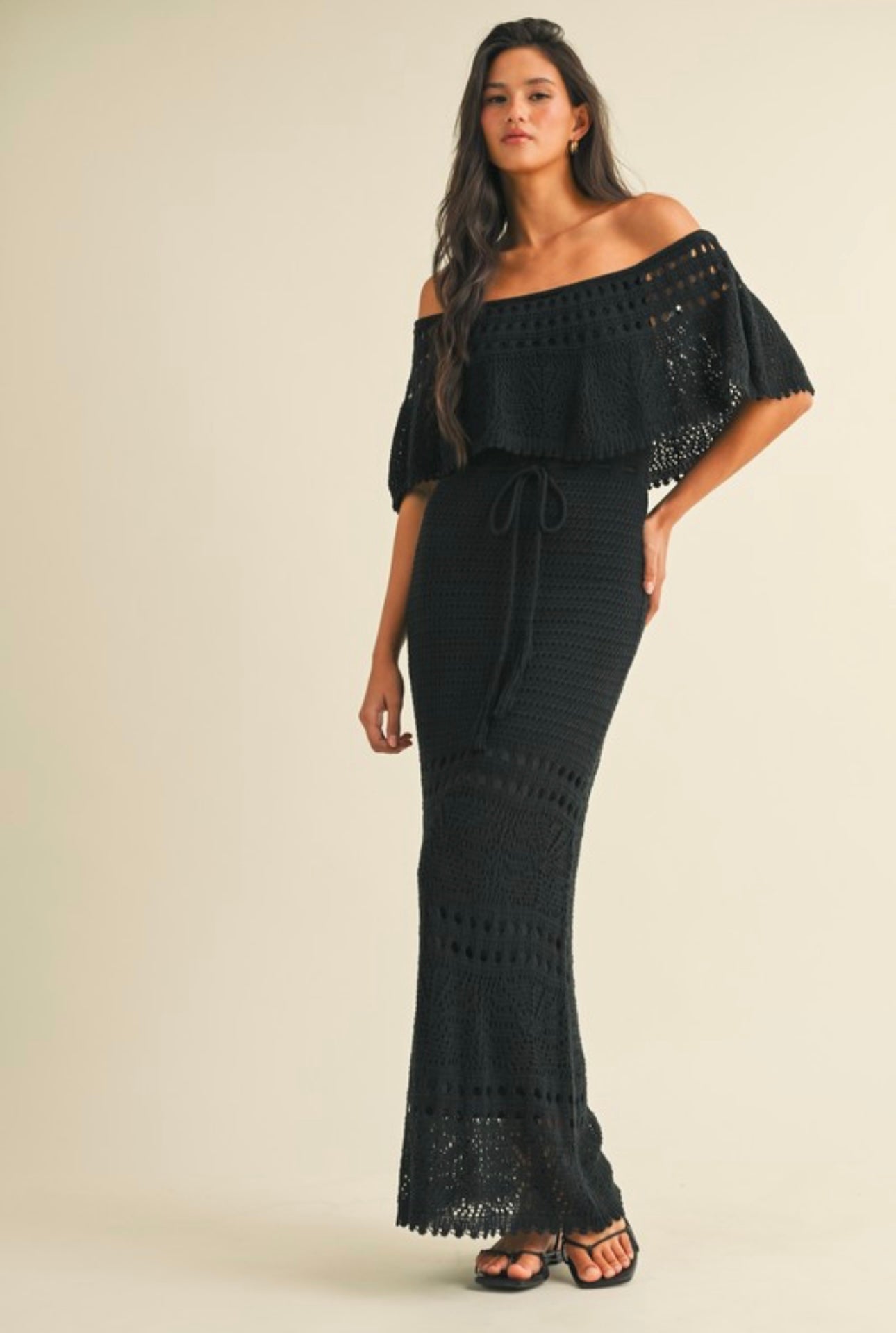 Off The Shoulder Dress in Black