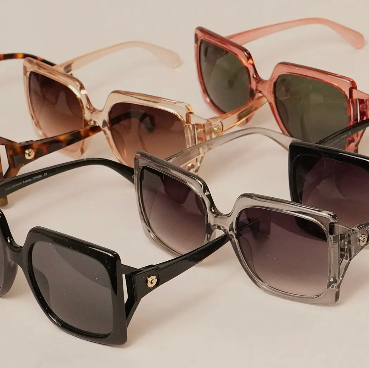 Squared Acetate Frame Sunglasses in Assorted Colors