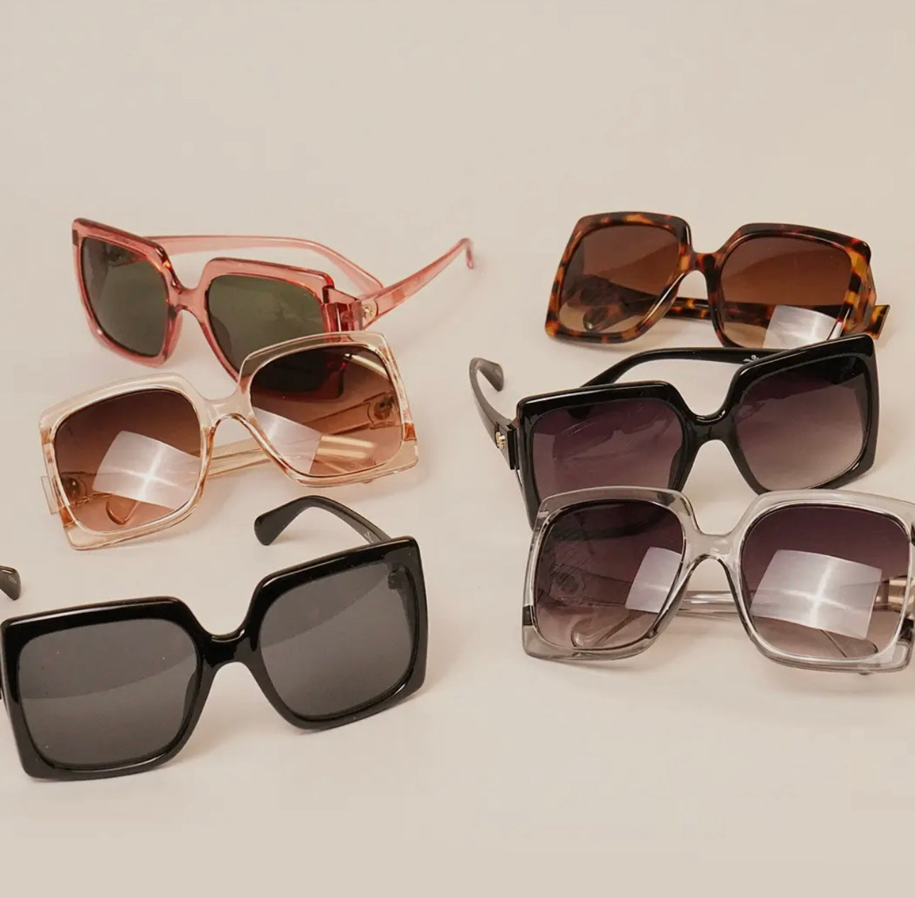 Squared Acetate Frame Sunglasses in Assorted Colors
