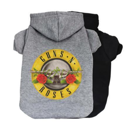 Guns N Roses Dog Hoodie in Gray